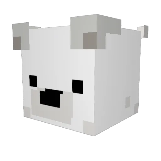 animaljpeg Minecraft avatar head, 3D render