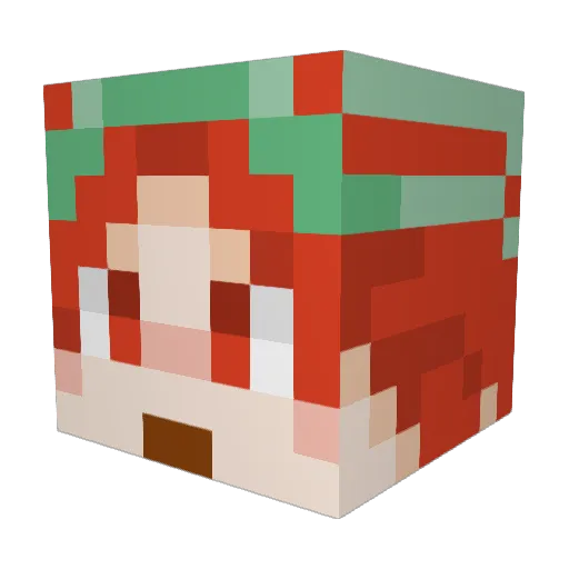 animalman061 Minecraft avatar head, 3D render