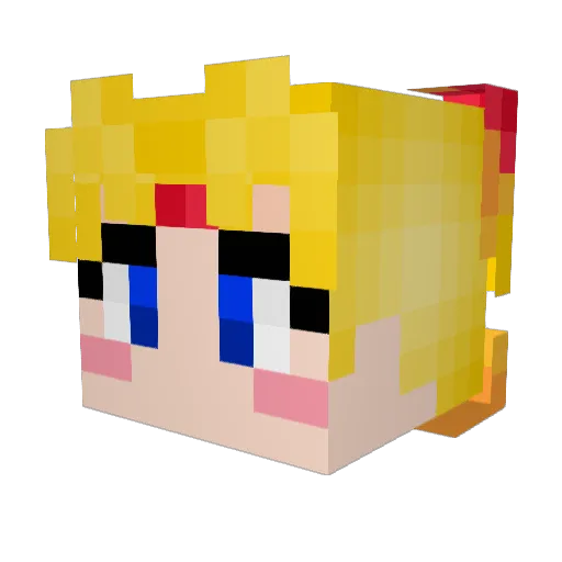 animegamespro Minecraft avatar head, 3D render