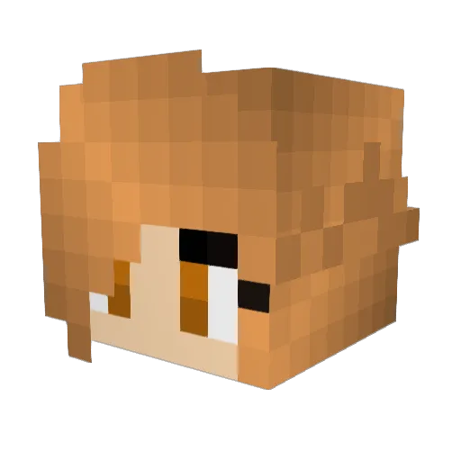 animeiskool Minecraft avatar head, 3D render