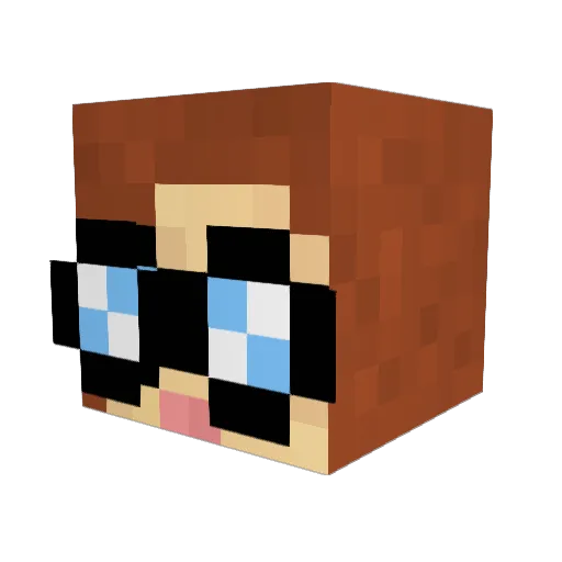 animelover74 Minecraft avatar head, 3D render