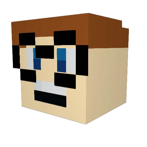 animemgl123 Minecraft avatar head, 3D render