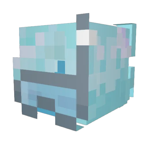 animephysics Minecraft avatar head, 3D render