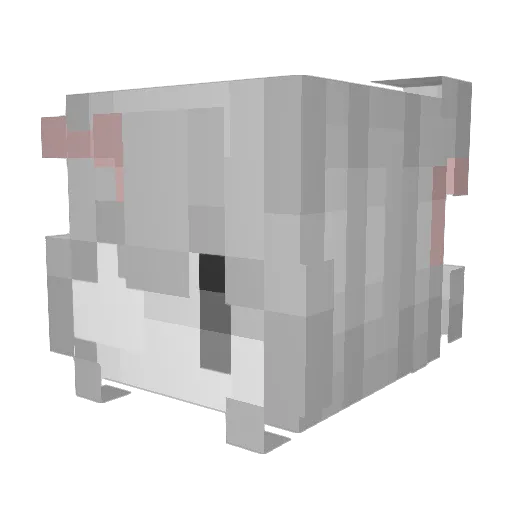 animeq Minecraft avatar head, 3D render
