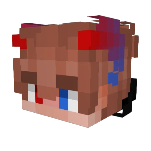 animi0arika Minecraft avatar head, 3D render