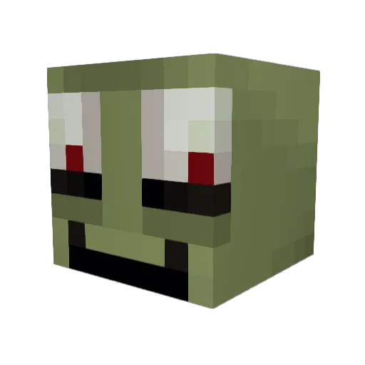 animoga8 Minecraft avatar head, 3D render