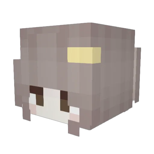 anioo Minecraft avatar head, 3D render