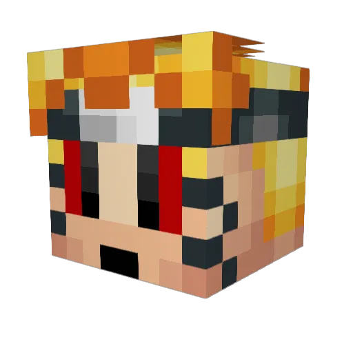 anirudhcool Minecraft avatar head, 3D render