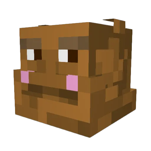 anishaii Minecraft avatar head, 3D render
