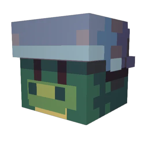 anisimovalex Minecraft avatar head, 3D render