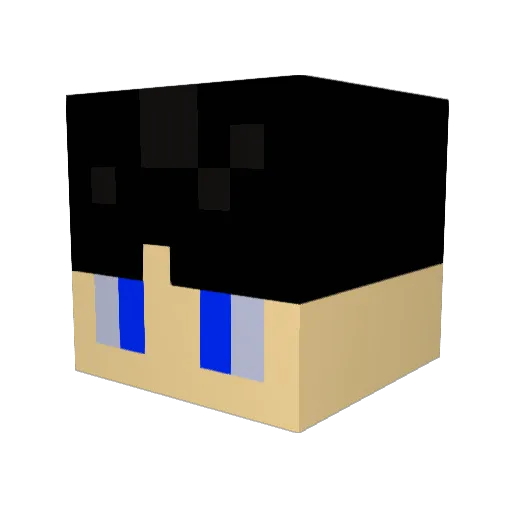 anision123 Minecraft avatar head, 3D render