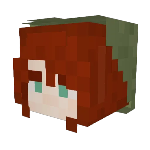 anissa02 Minecraft avatar head, 3D render