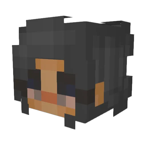 anitagelato Minecraft avatar head, 3D render