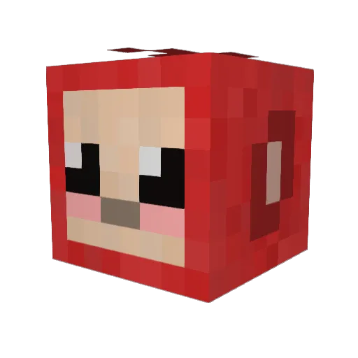 anitassy Minecraft avatar head, 3D render