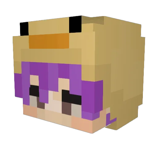 aniteami Minecraft avatar head, 3D render