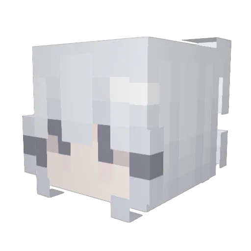 anitw Minecraft avatar head, 3D render