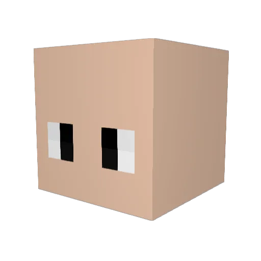 aniwod Minecraft avatar head, 3D render