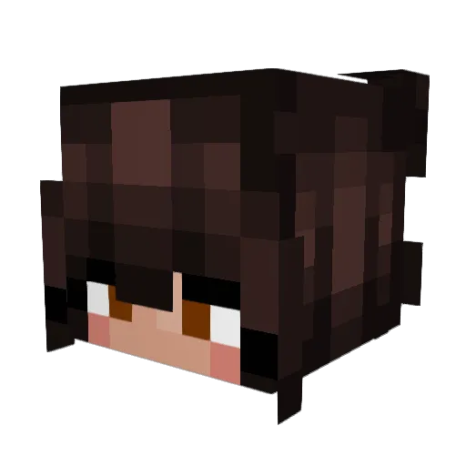 anj0li Minecraft avatar head, 3D render