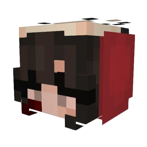 anj4lii Minecraft avatar head, 3D render