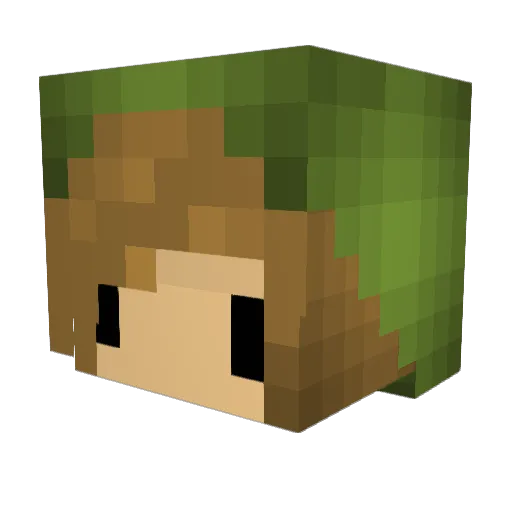anjafrei Minecraft avatar head, 3D render