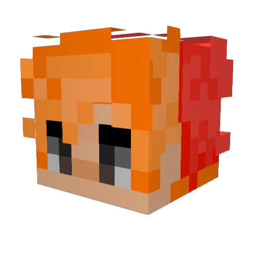 anjay Minecraft avatar head, 3D render