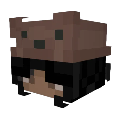 anjelive Minecraft avatar head, 3D render