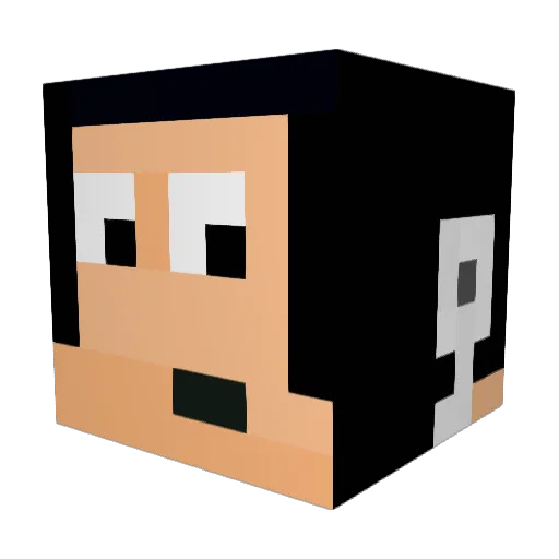 anjing_kuro Minecraft avatar head, 3D render