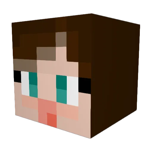 anjorek Minecraft avatar head, 3D render
