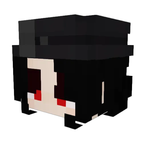 anjuTS Minecraft avatar head, 3D render