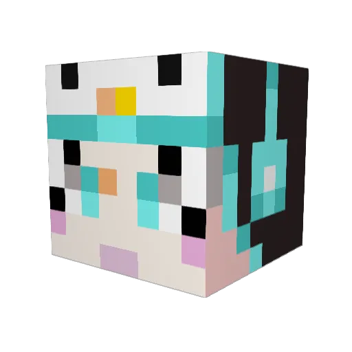 anju_1223 Minecraft avatar head, 3D render