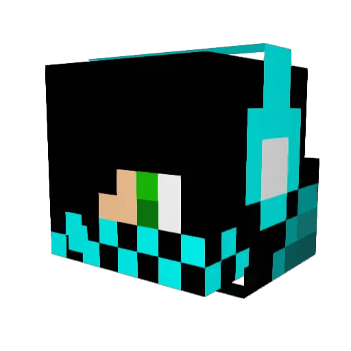 anjutares Minecraft avatar head, 3D render