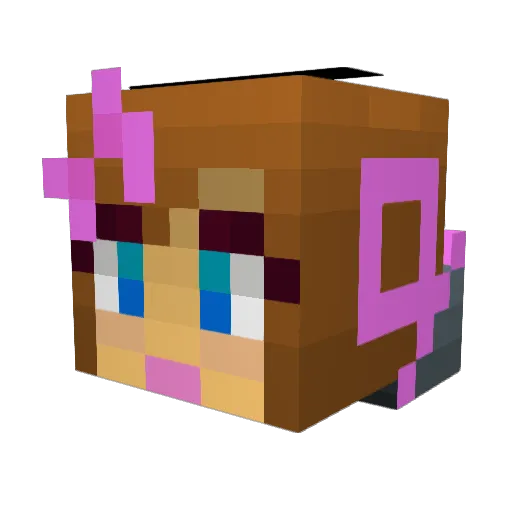 anka28 Minecraft avatar head, 3D render