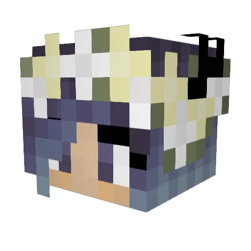anka_vegeta Minecraft avatar head, 3D render