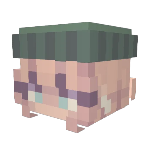 ankaax Minecraft avatar head, 3D render