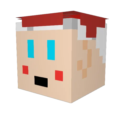 ankelu Minecraft avatar head, 3D render
