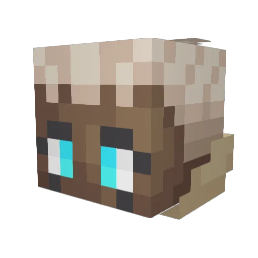 ankleese Minecraft avatar head, 3D render