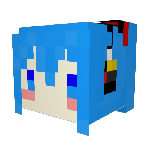 anko_0608 Minecraft avatar head, 3D render