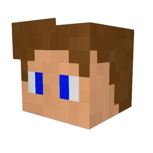 anko_ Minecraft avatar head, 3D render