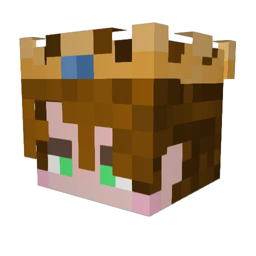 anktyk Minecraft avatar head, 3D render
