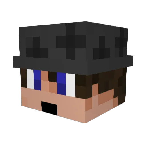 ankull Minecraft avatar head, 3D render