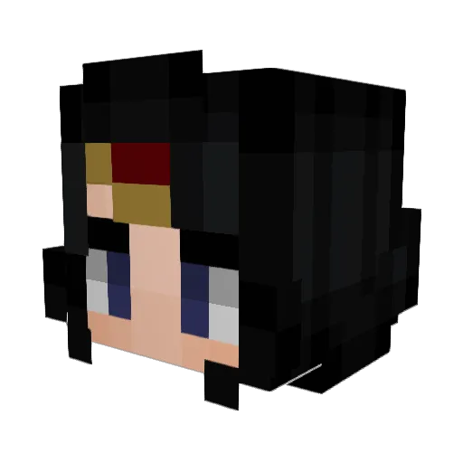 anmatcha Minecraft avatar head, 3D render