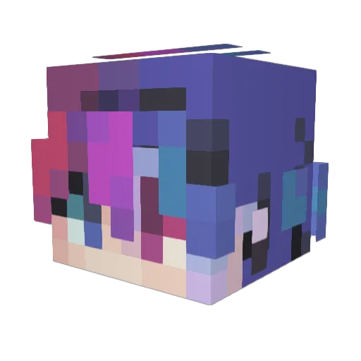 anmellity Minecraft avatar head, 3D render