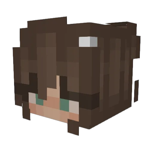 ann1_05 Minecraft avatar head, 3D render
