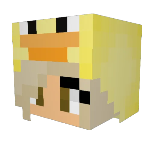 anna1186 Minecraft avatar head, 3D render