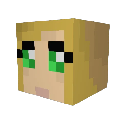 anna14568 Minecraft avatar head, 3D render