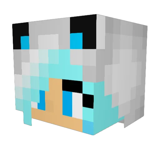 anna2802 Minecraft avatar head, 3D render