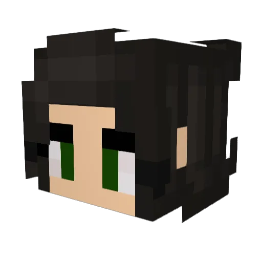 annaD123 Minecraft avatar head, 3D render