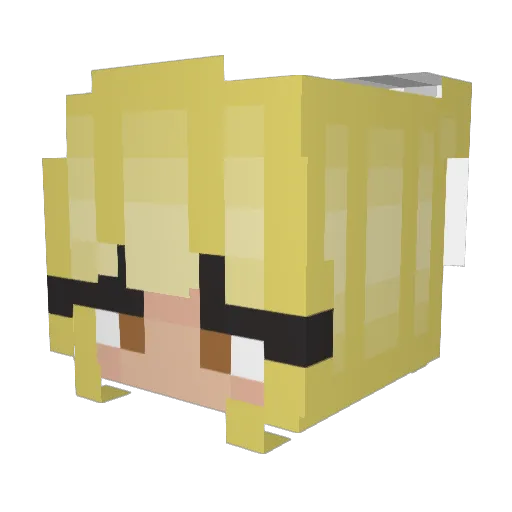 anna_bananna07 Minecraft avatar head, 3D render