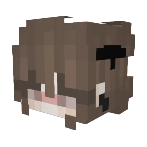 anna_cha21 Minecraft avatar head, 3D render