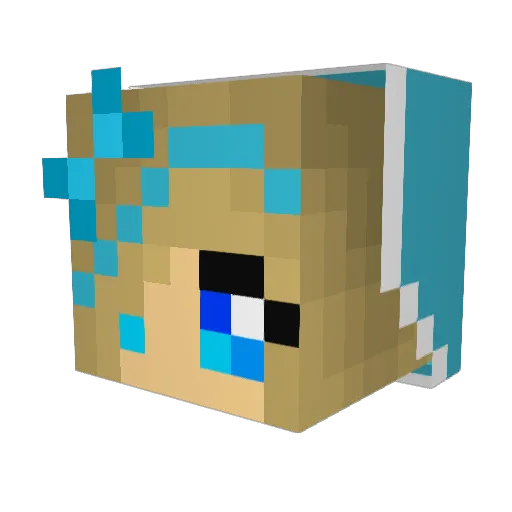anna_emi Minecraft avatar head, 3D render